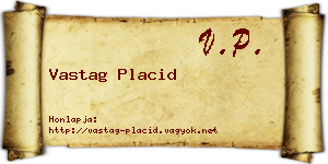 Vastag Placid névjegykártya